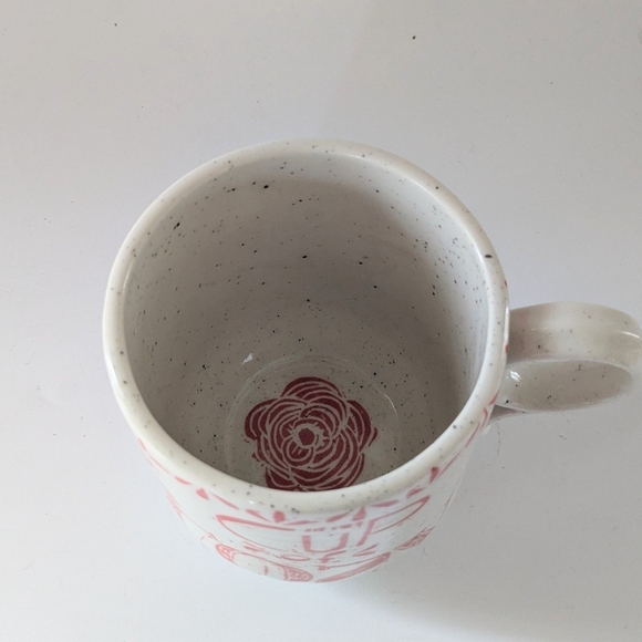 Anthropologie Cup Of Cozy Red White Floral Stoneware Mug Retired Collectible - Picture 3 of 4